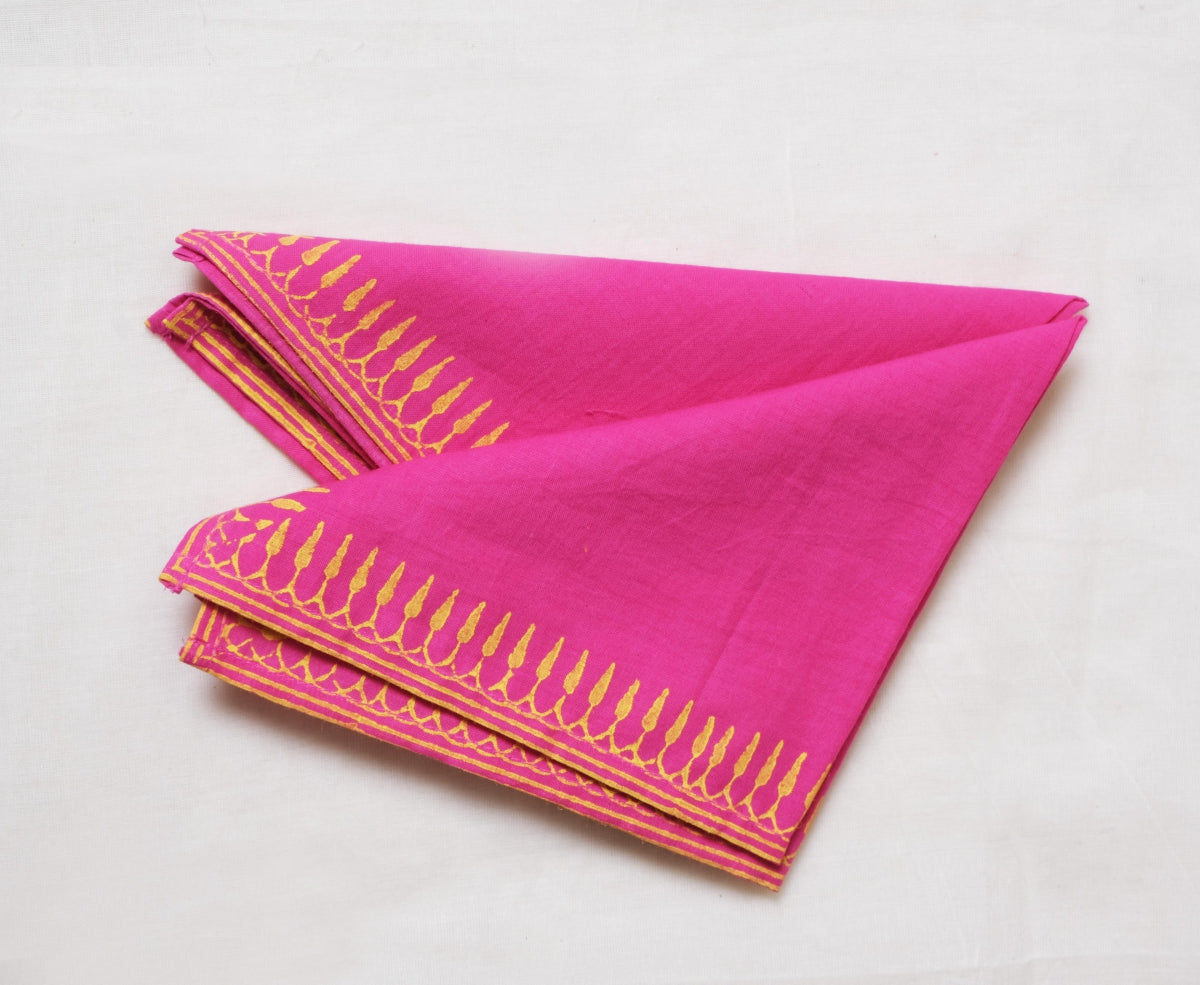 Fence Pink Napkins (set of 6, 3 colors)