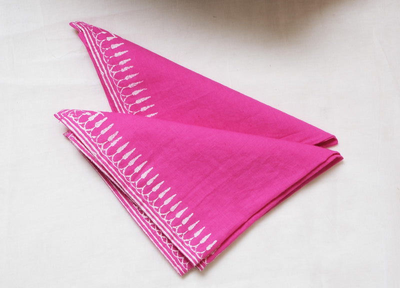 Fence Pink Napkins (set of 6, 3 colors)