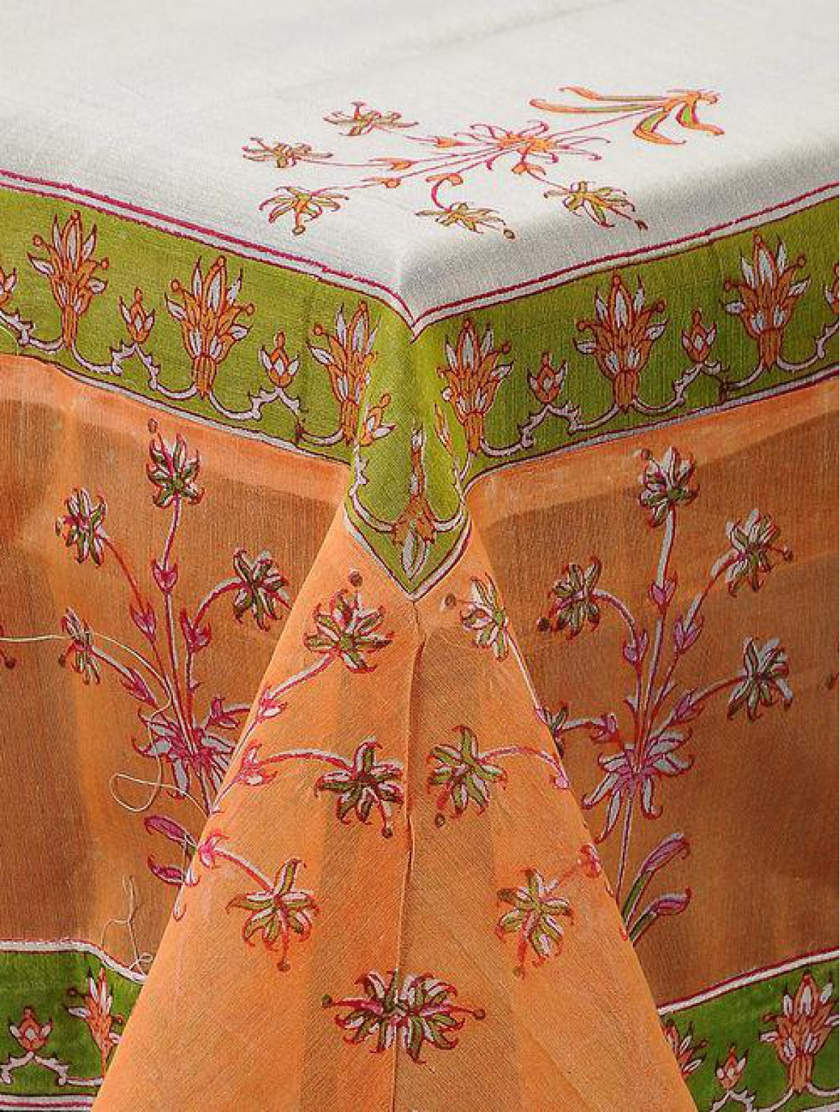 Wazir Bloom Orange/Yellow Table Cover