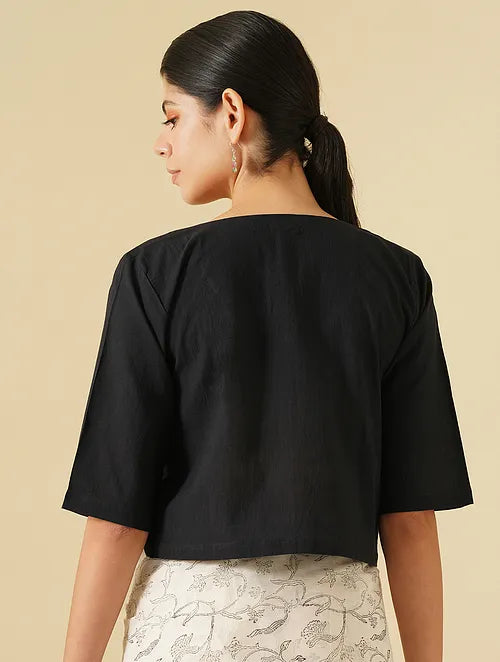 Black & White Cotton Saree