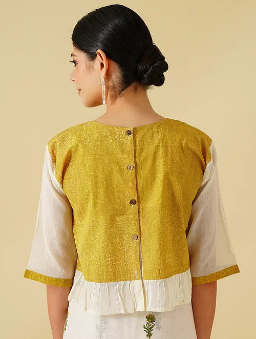 Buta Cotton Mustard Saree