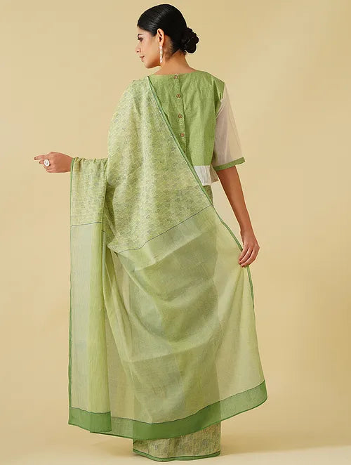 Pista Pasisely Cotton Saree