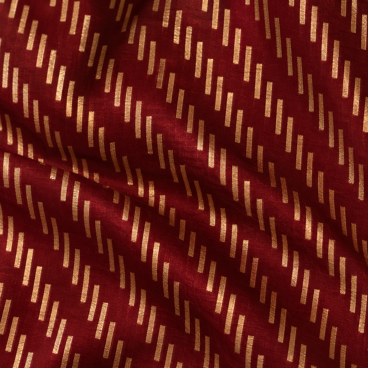 Maroon & Gold Zari Woven Blouse With Lining