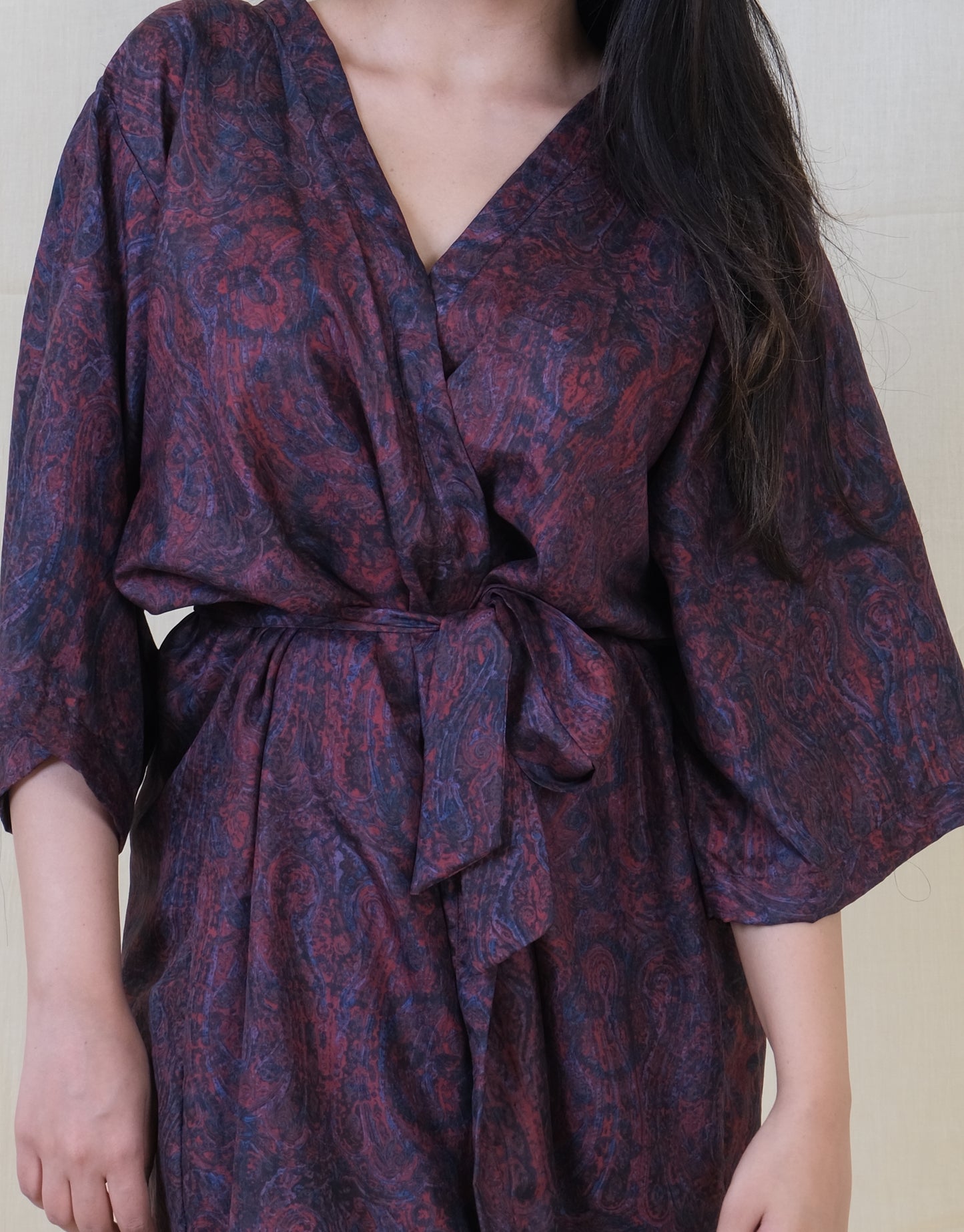 Unico Plum Silk Robe