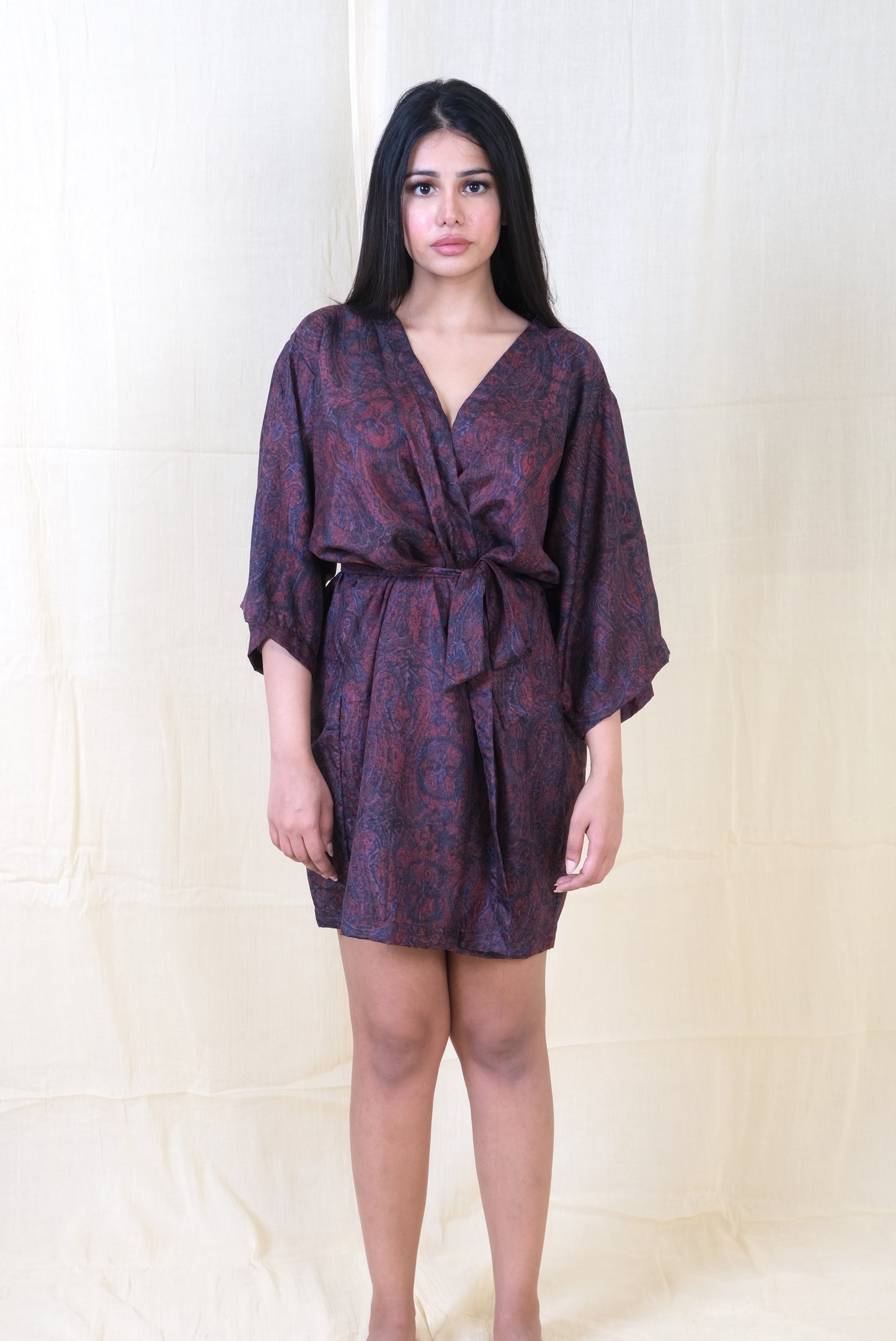 Unico Plum Silk Robe
