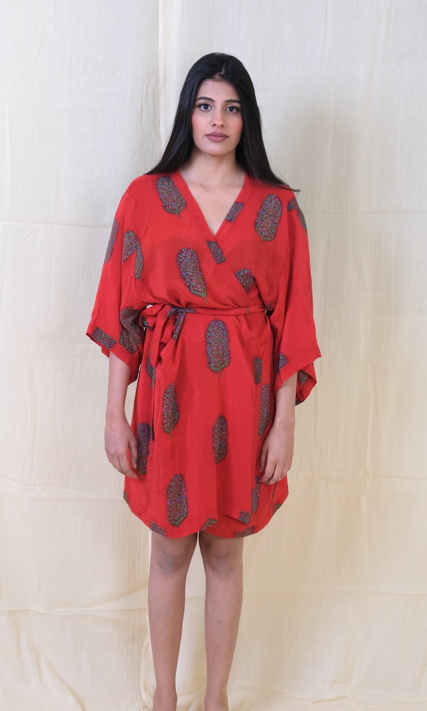 Unico Scarlet Silk Robe