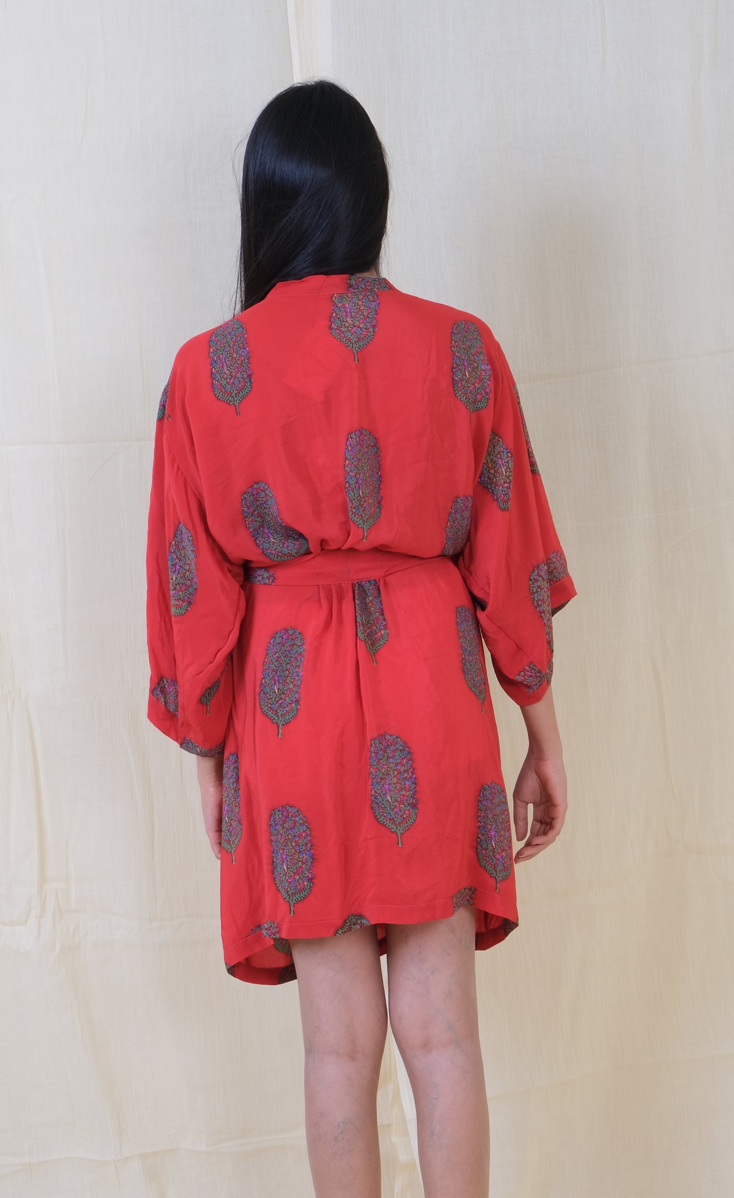 Unico Scarlet Silk Robe