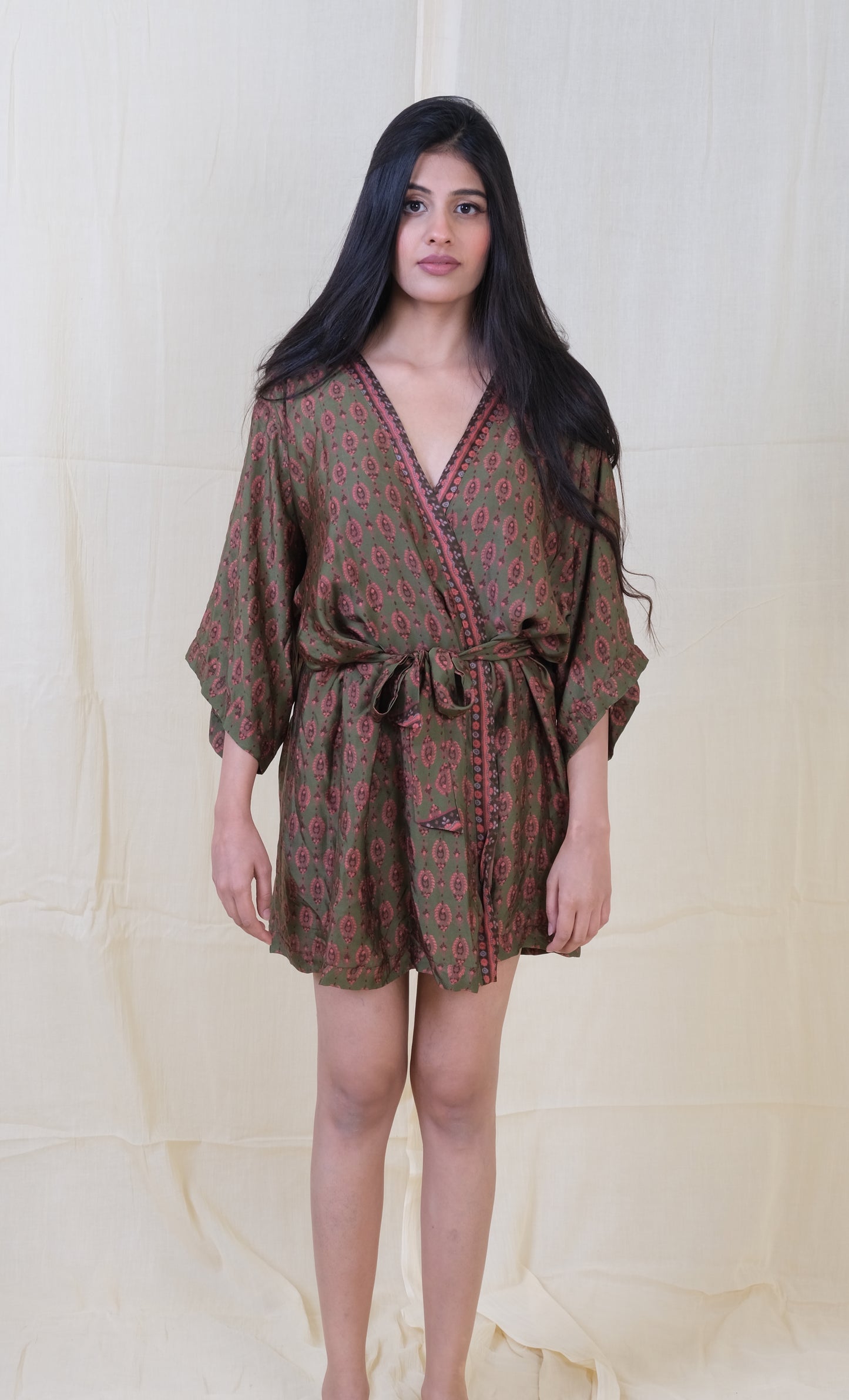 Unico Sage Silk Robe