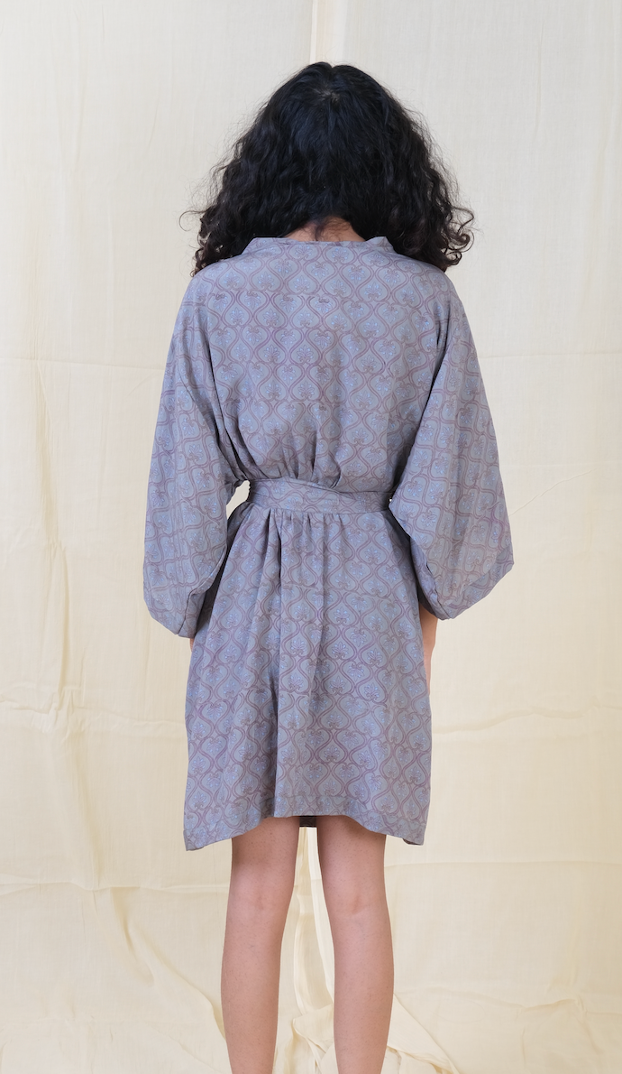 Unico Smoke Silk Robe