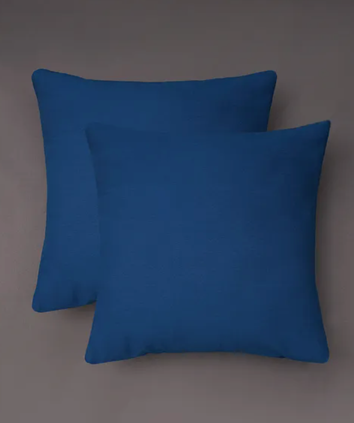 Wazir Indigo Solid Cushion Covers (Set of 2)