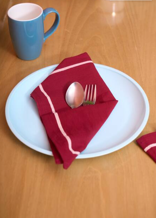 Wazir Maroon Napkins (Set of 6)