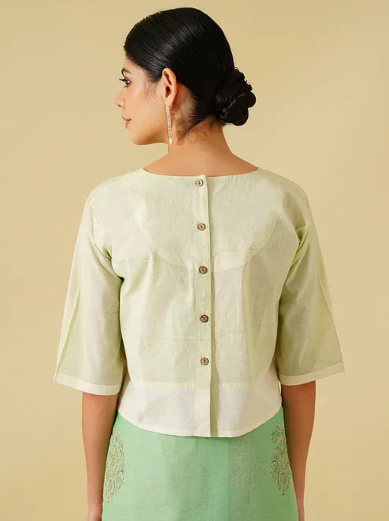 Green Cotton Blouse