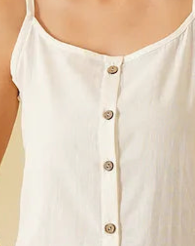 Cotton Strap Blouse with Lining