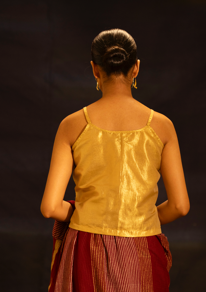Gold Zari Strap Blouse