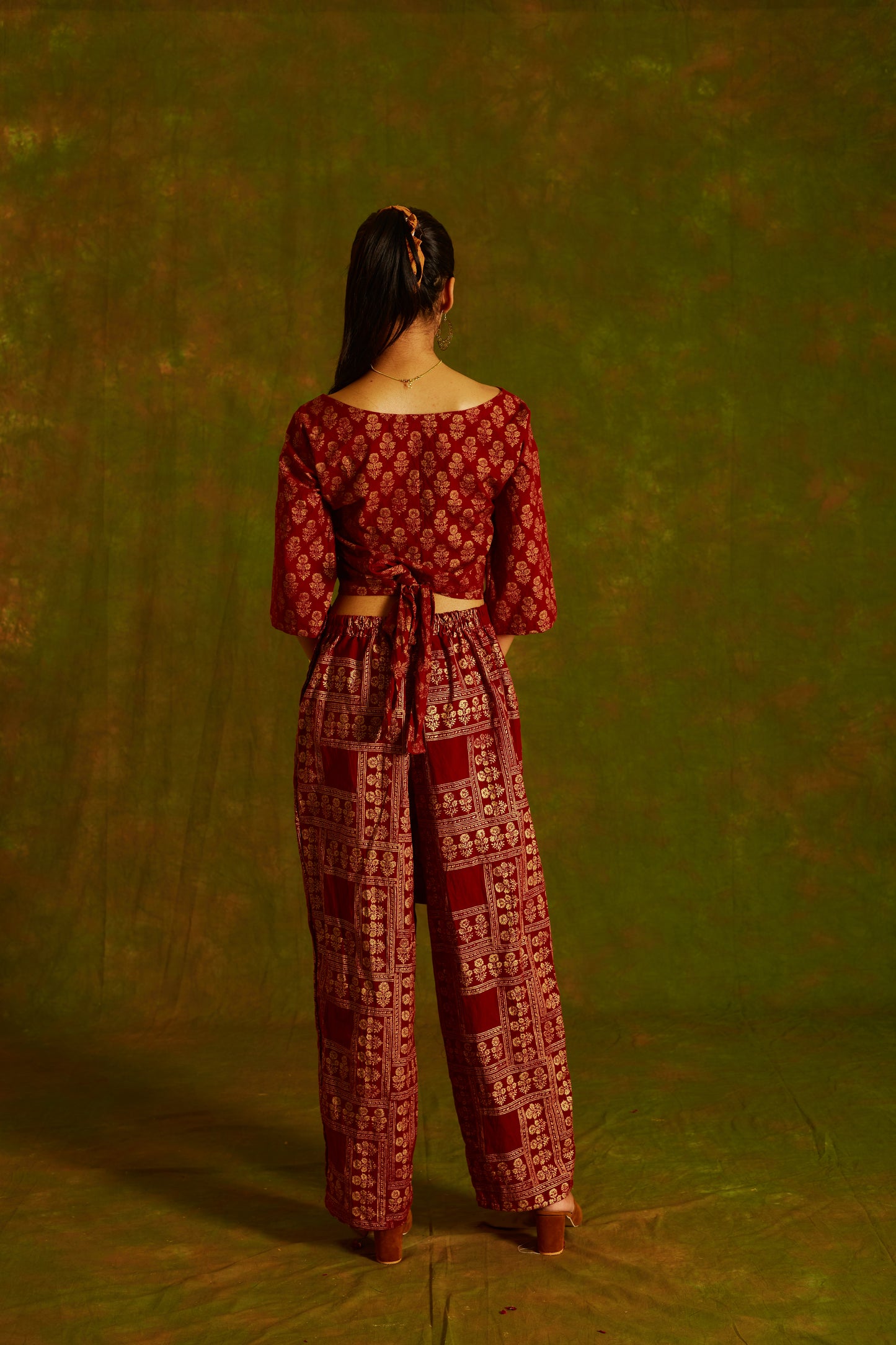 Jashan Tie-Top and Pants Cordinate (Set of 2)