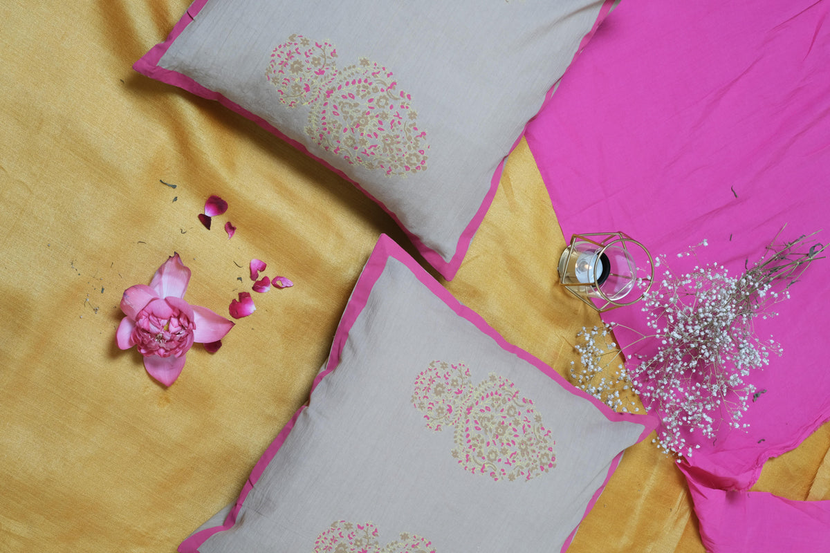 2 Paisley Beige Cushion Cover 16*16 (set of 2)