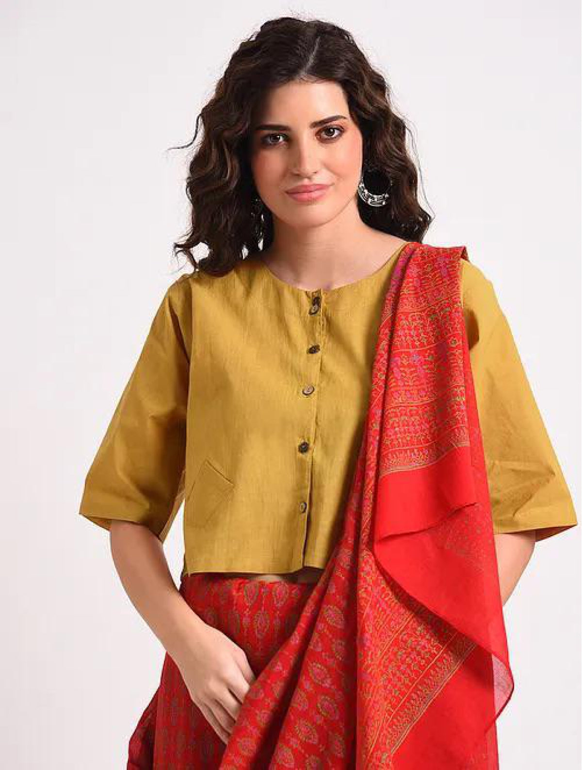 Mustard Cotton Blouse