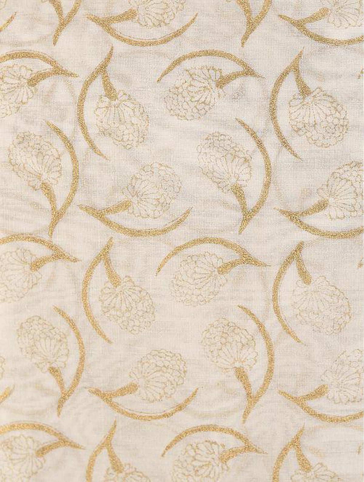 Chanderi Gold Floral