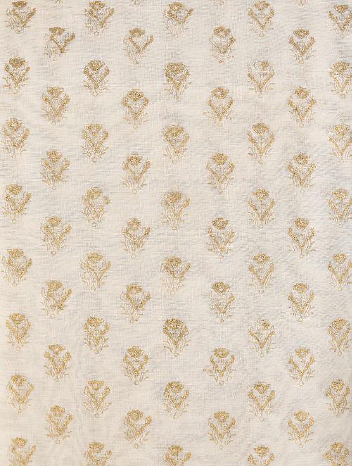 Chanderi Gold Floral Buti