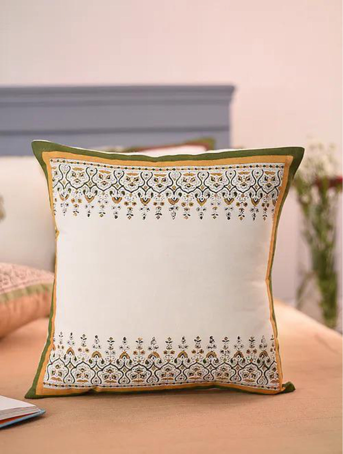 Opposite White Yellow Cushion Covers (Set of 2)