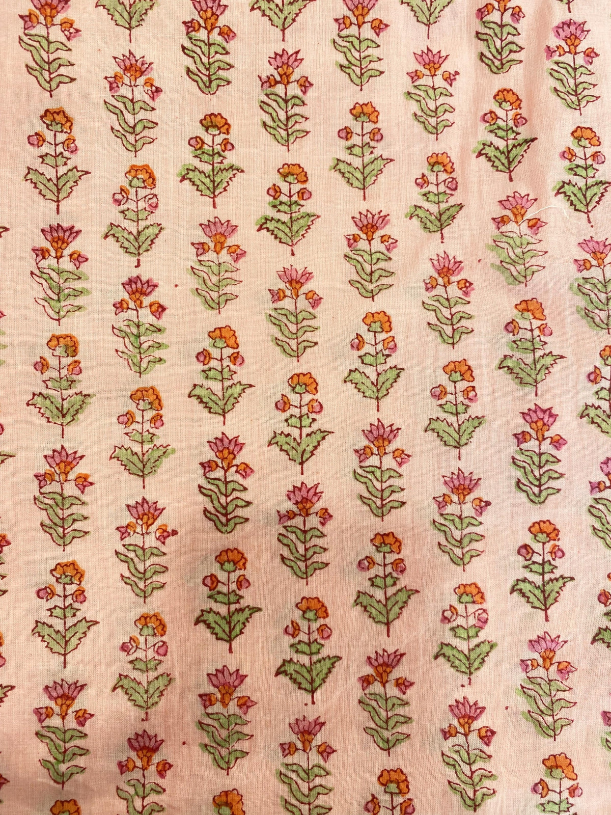 Cotton Baby Pink Buti Pink Fabric by Meter
