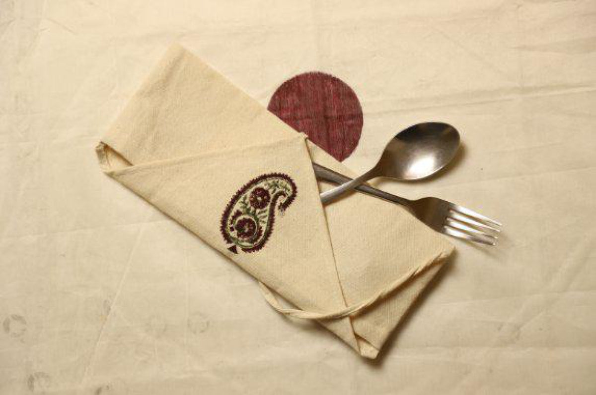 Set Of 2 Canvas Cutlery Pouch