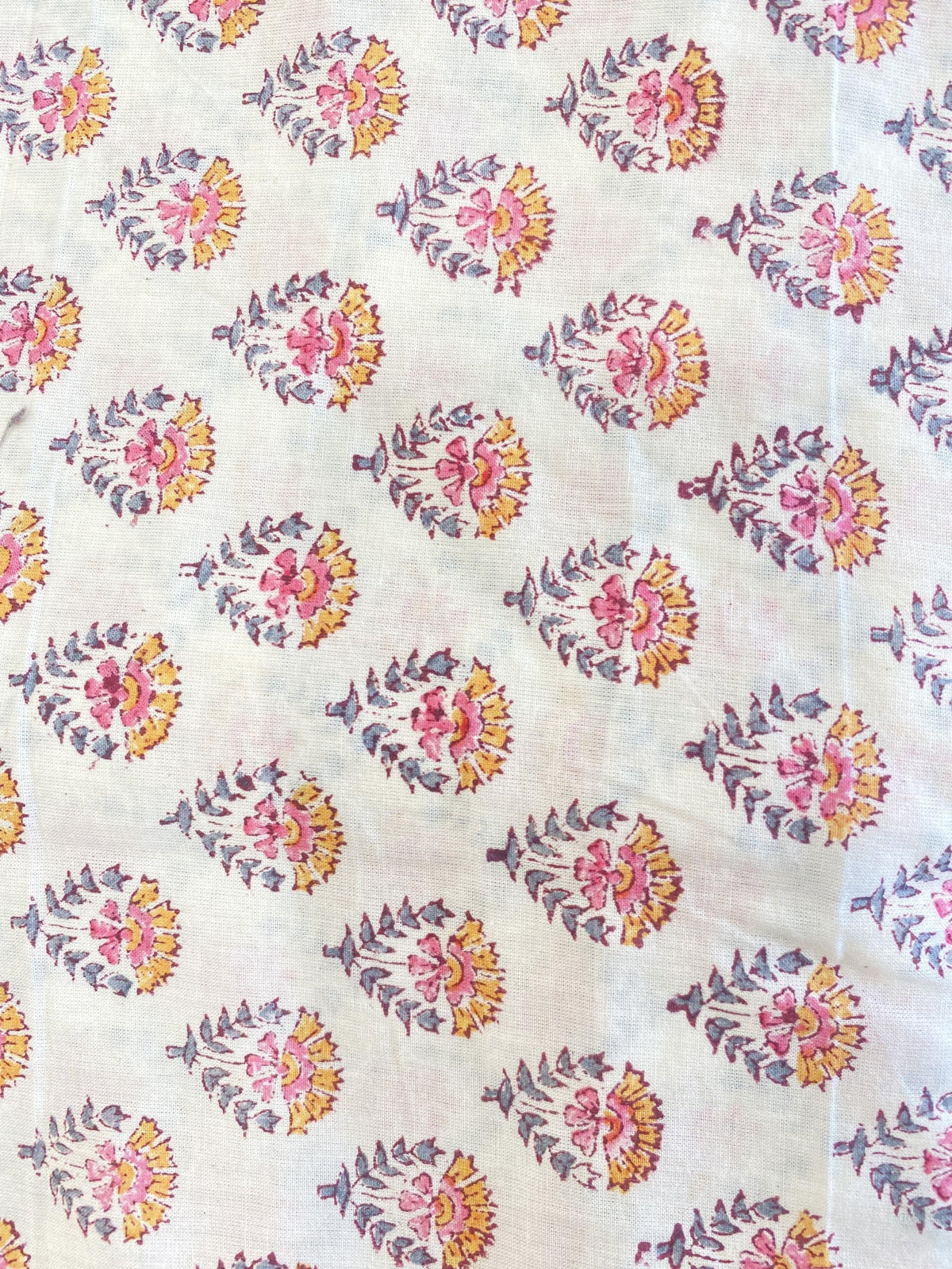 Cotton Decorative Buti Pink Fabric by Meter