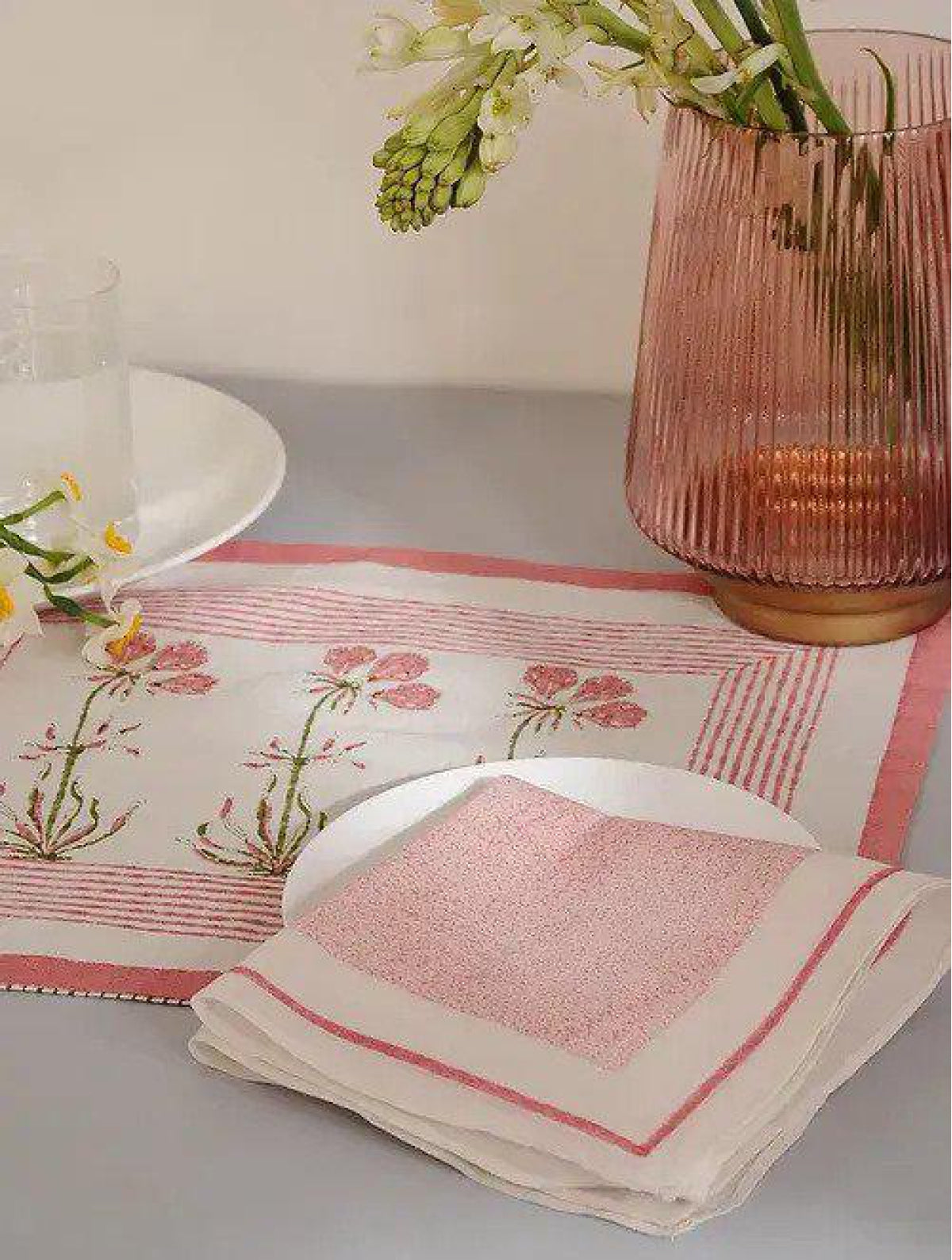 Peach boota Table Mats (Set of 2)