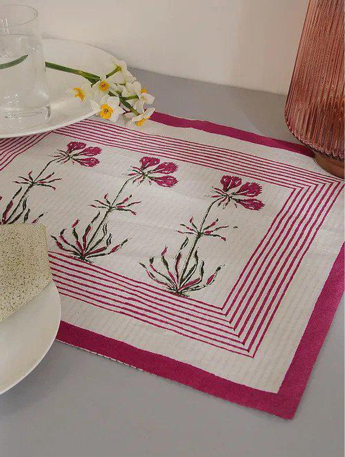 Pink boota Table Mats (Set of 2)
