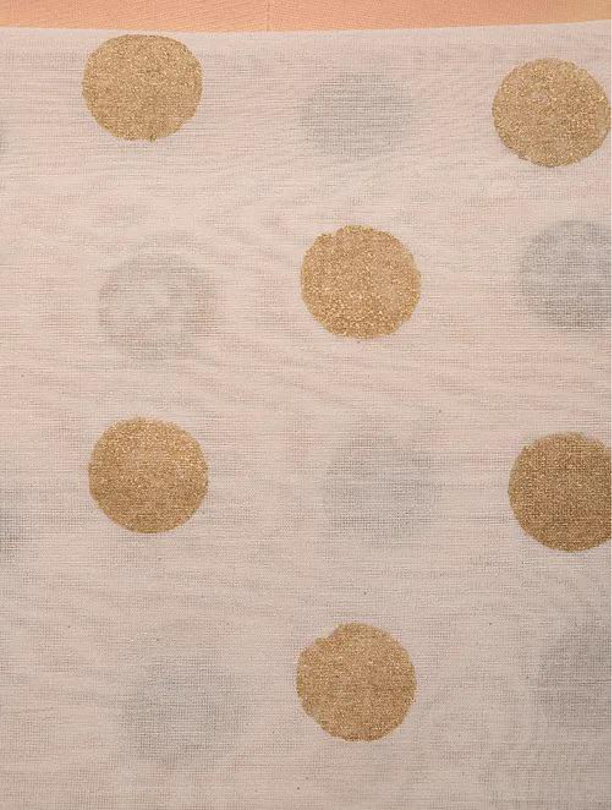 Chaderi Gold Polka Dots