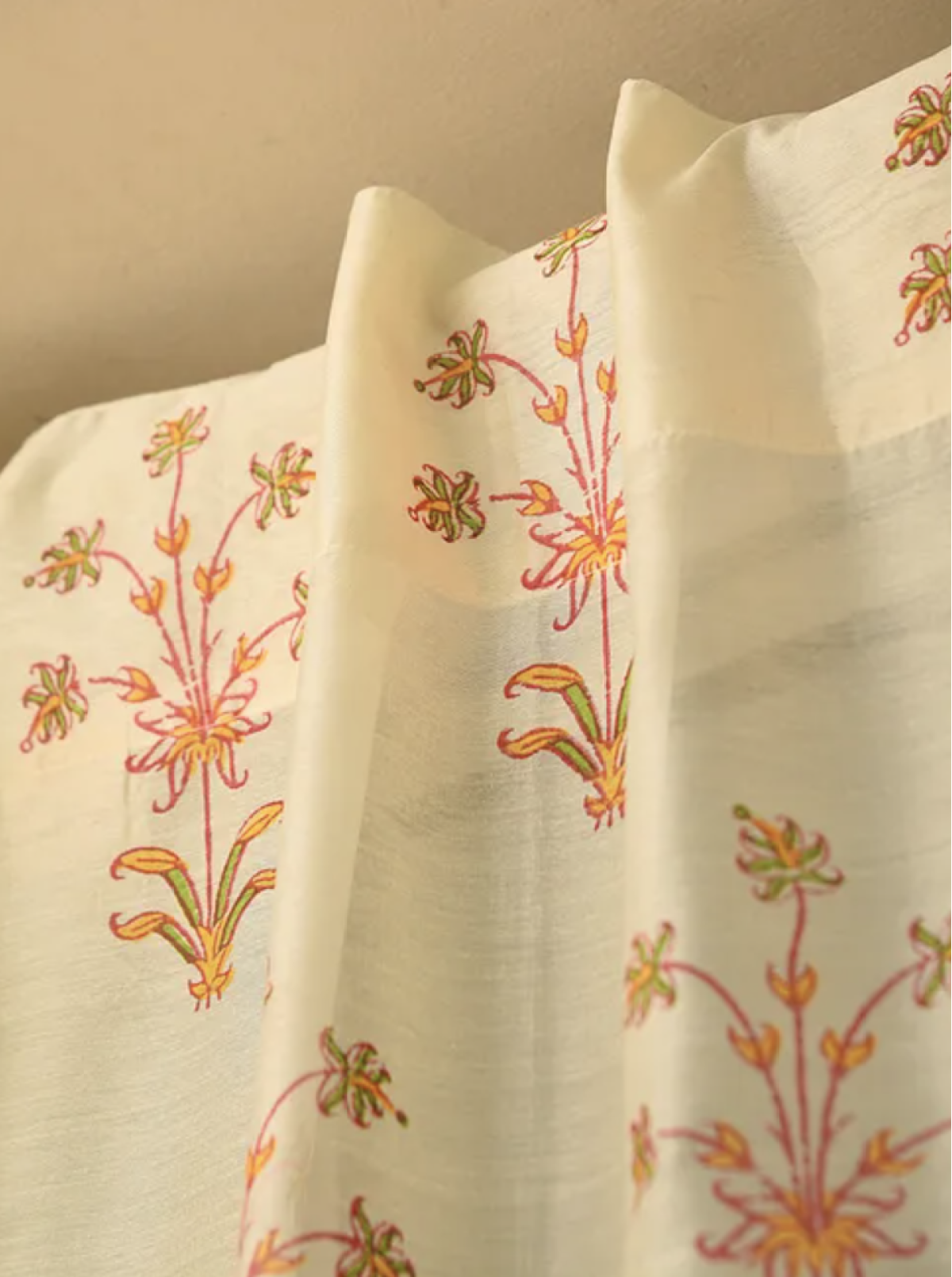 Handblock Printed Chanderi Curtain