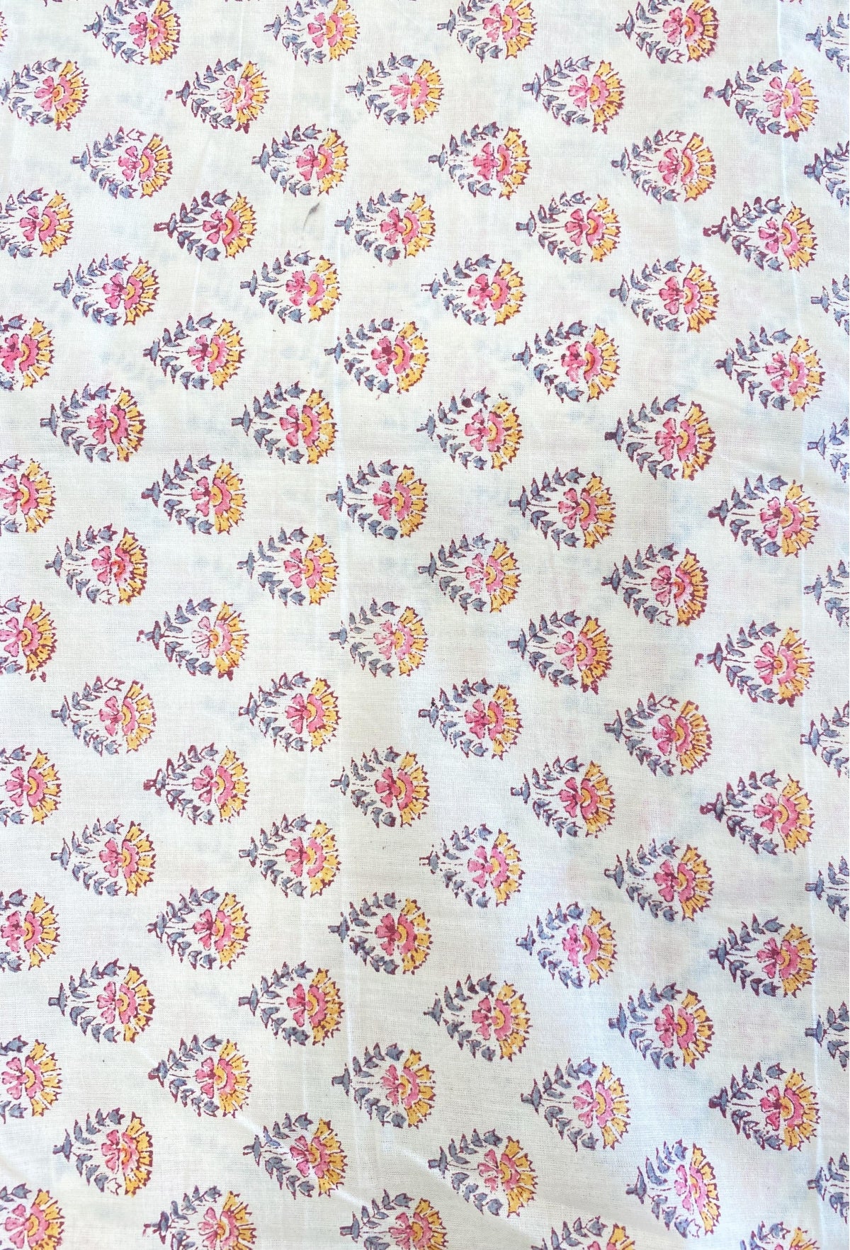 Cotton Decorative Buti Pink Fabric by Meter