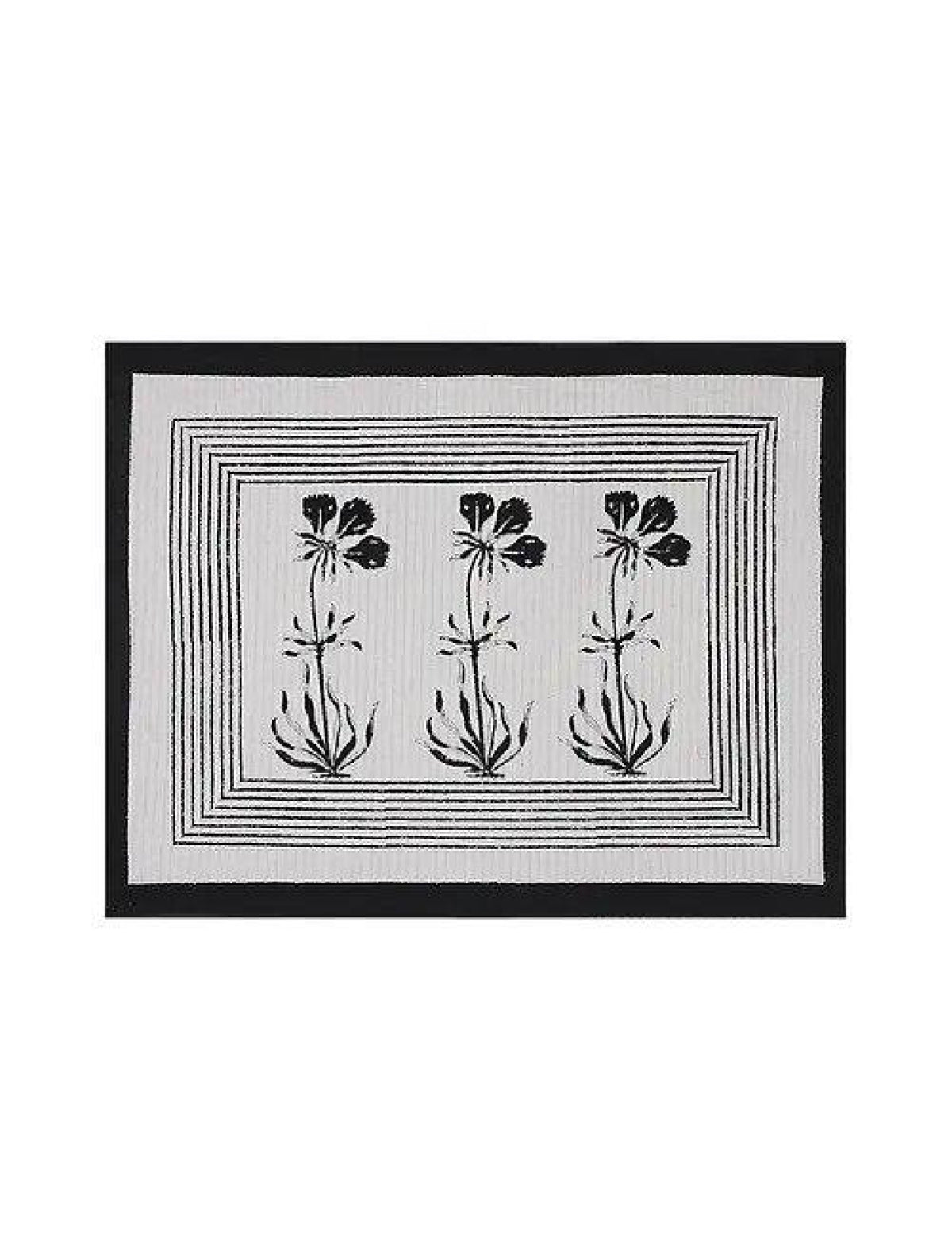 Black boota Table Mats (Set of 2)