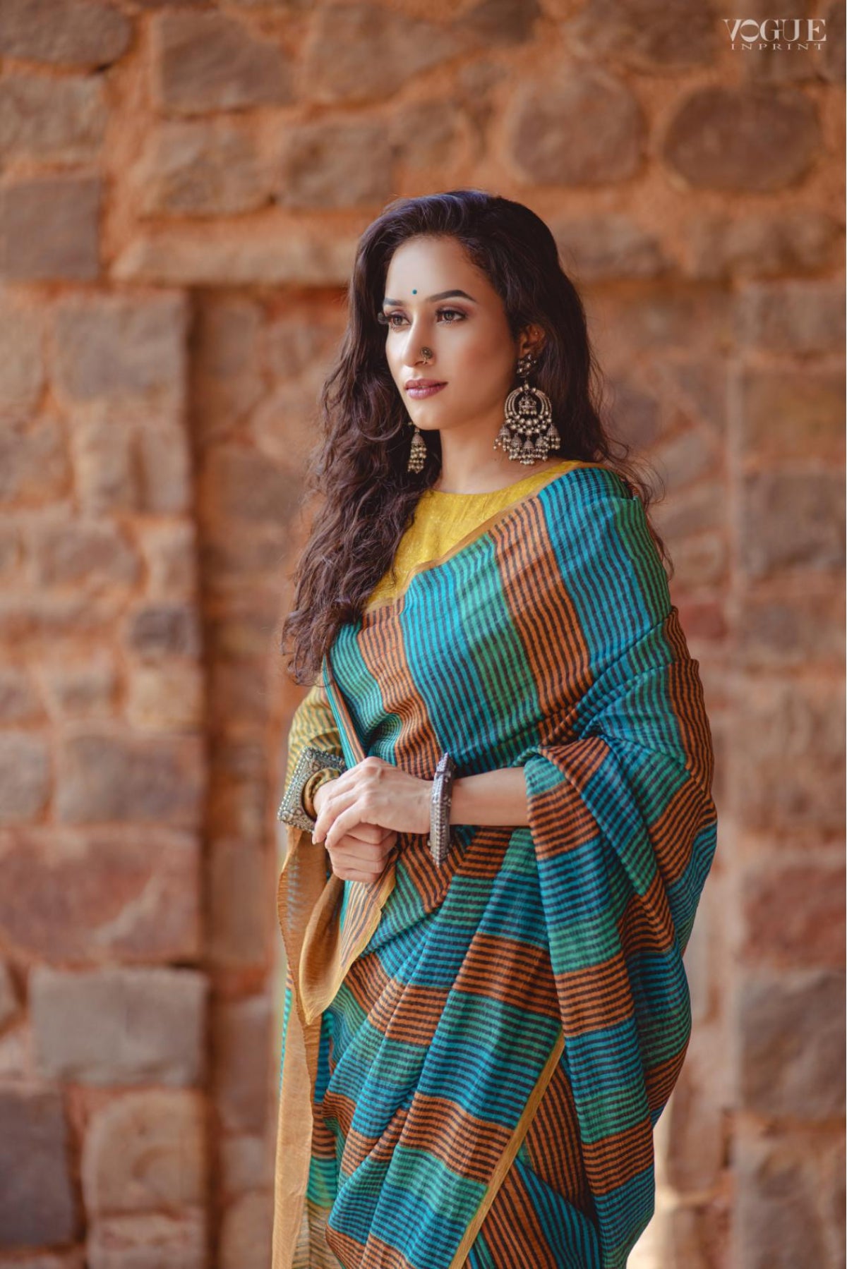 Handcrafted Cotton Hand Print Multicolor Saree