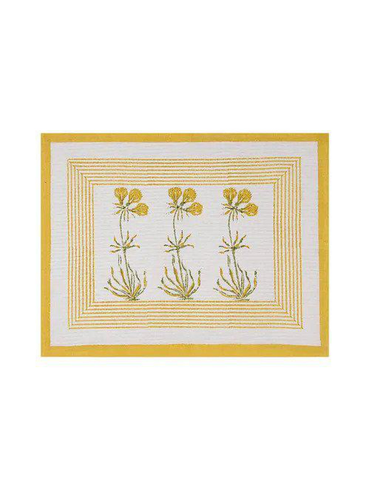 Yellow Boota Table Mats with Napkins (Set of 12)