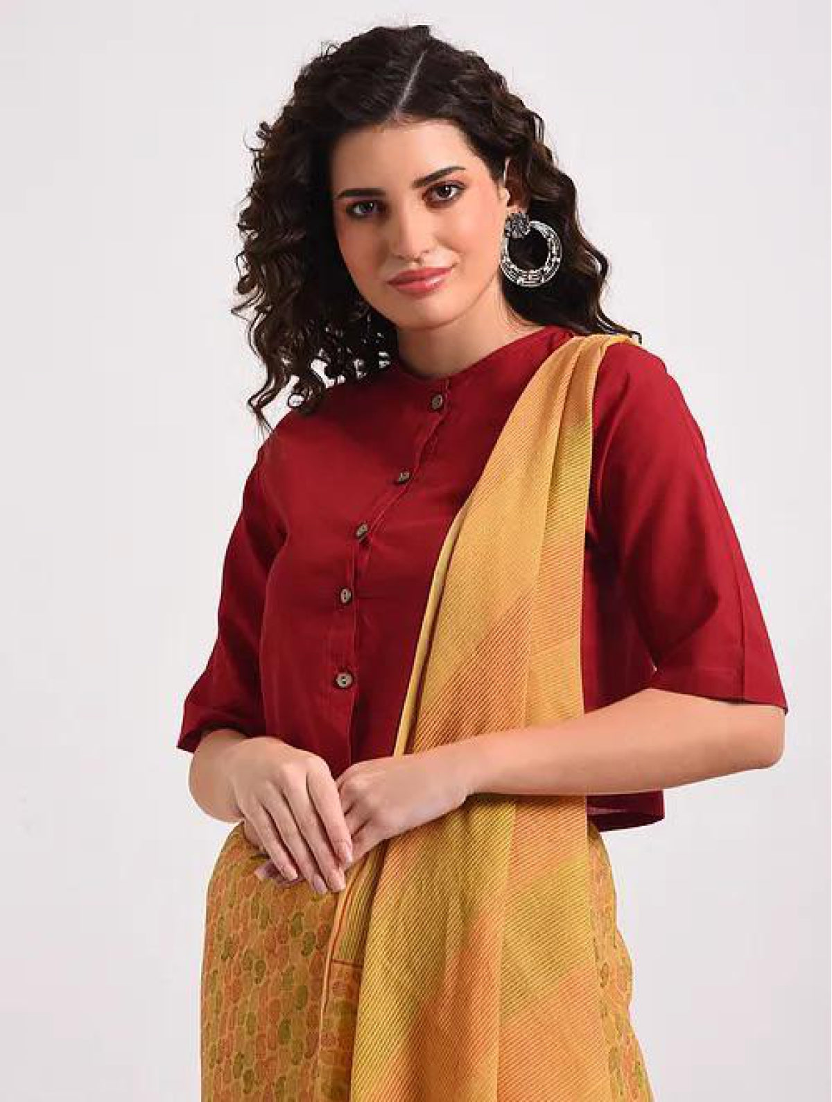 Red Cotton Blouse