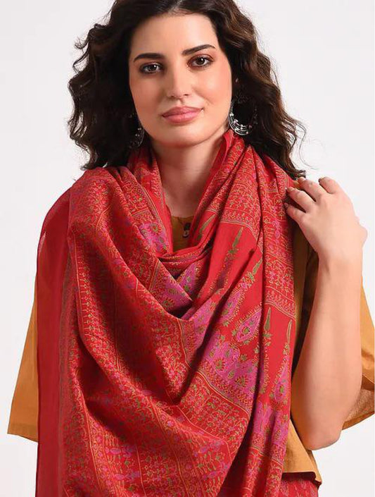 Red Cotton Saree
