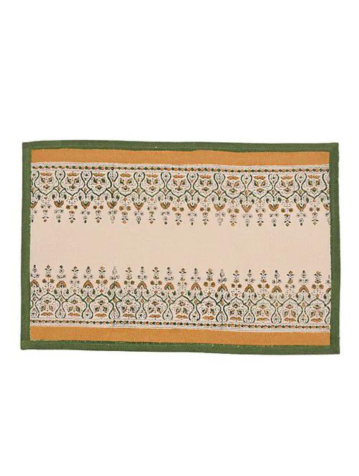 White-Yellow Opposite Table Mats (Set of 2)