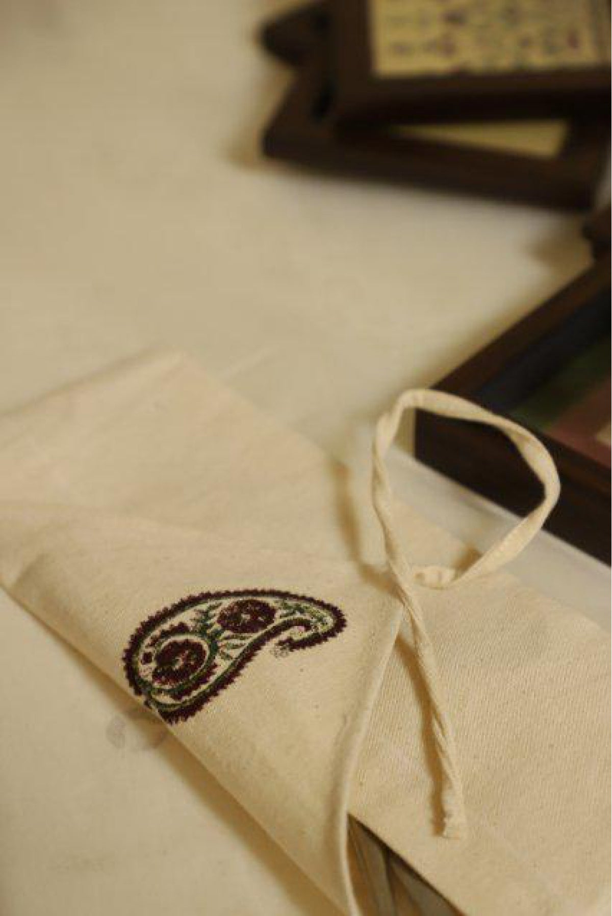 Set Of 2 Canvas Cutlery Pouch