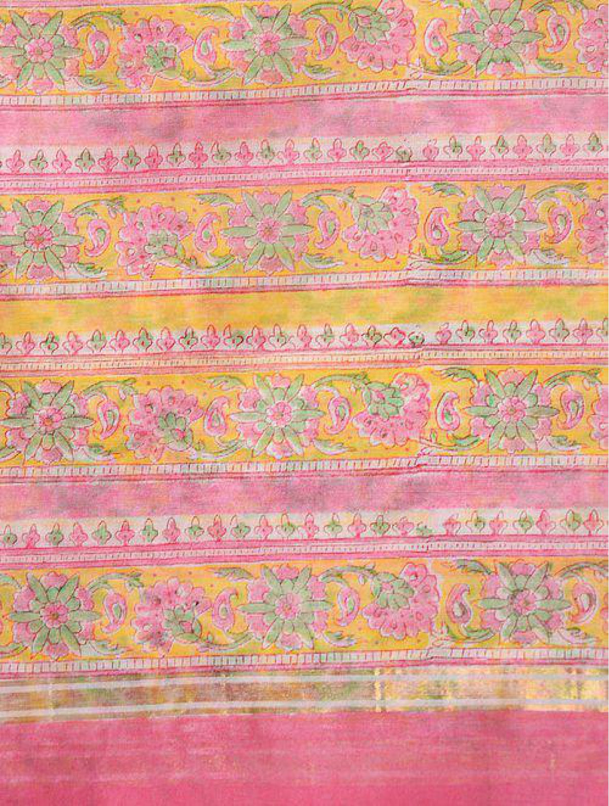 Pink-orange Chanderi Dupatta