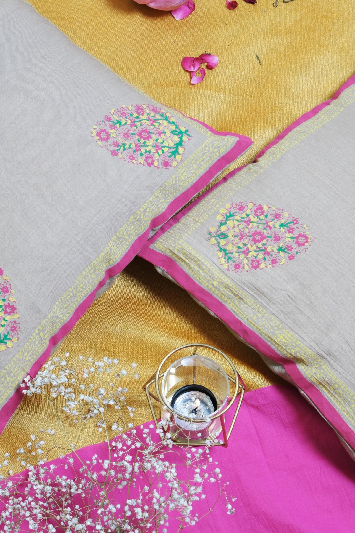 4 Paisley Beige Cushion Cover 12*12 (set of 2)