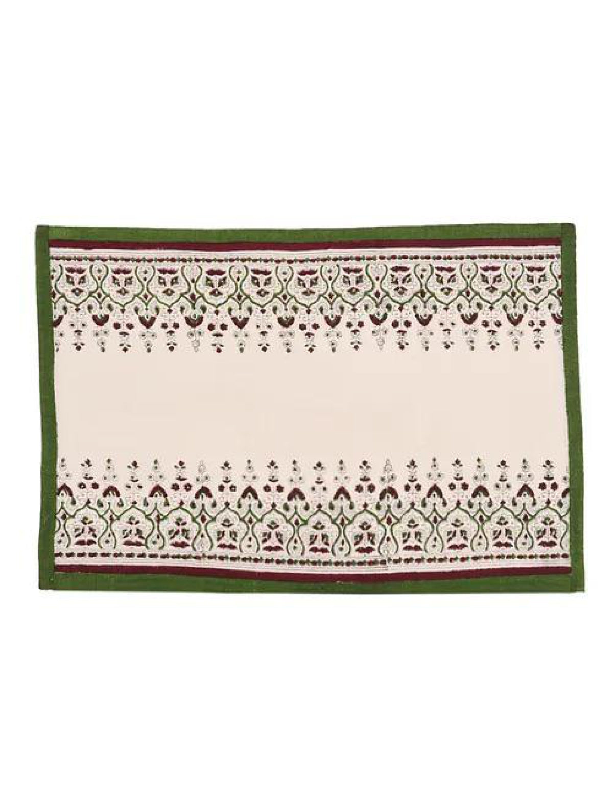 Maroon and Green opposite Table Mats (Set of 2)