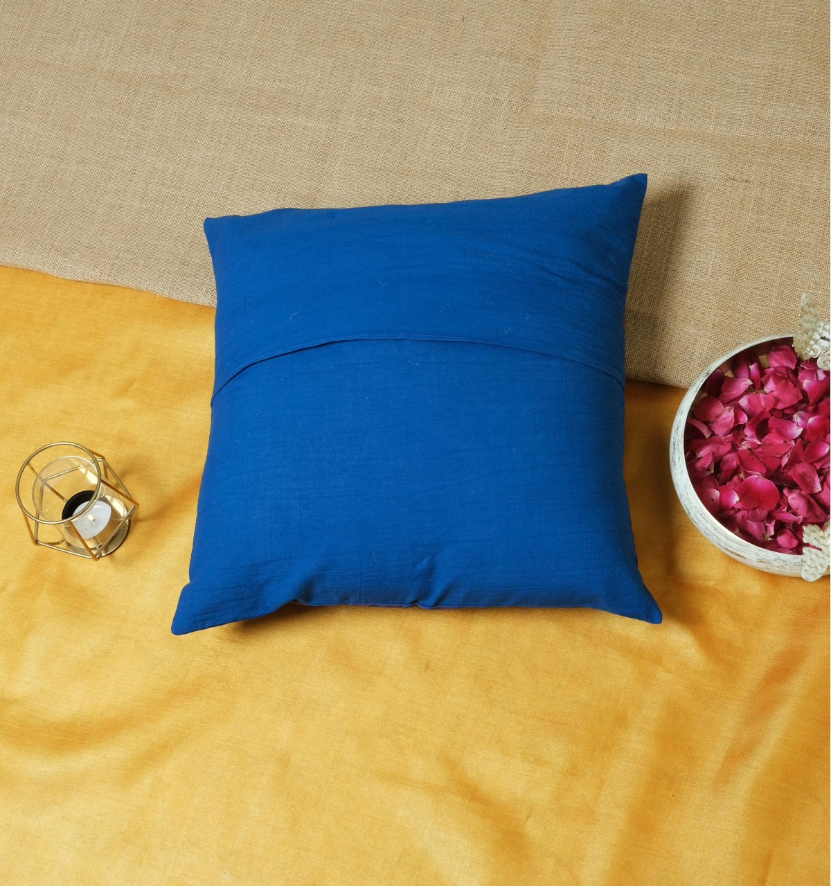 Jaal & Paisley Blue Cushion Cover 16*16 (set of 2)