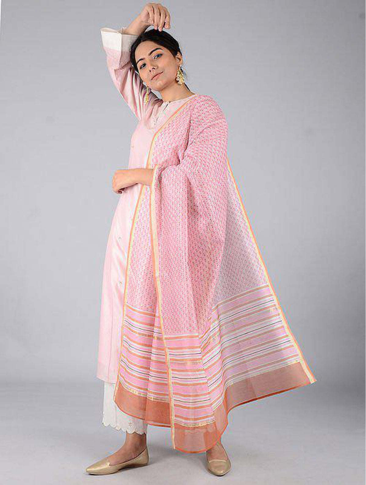 Beige Chanderi Dupatta