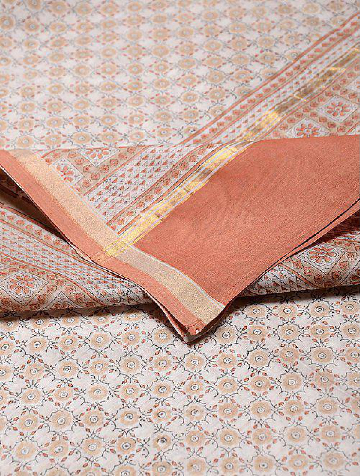 Rust Chanderi Dupatta