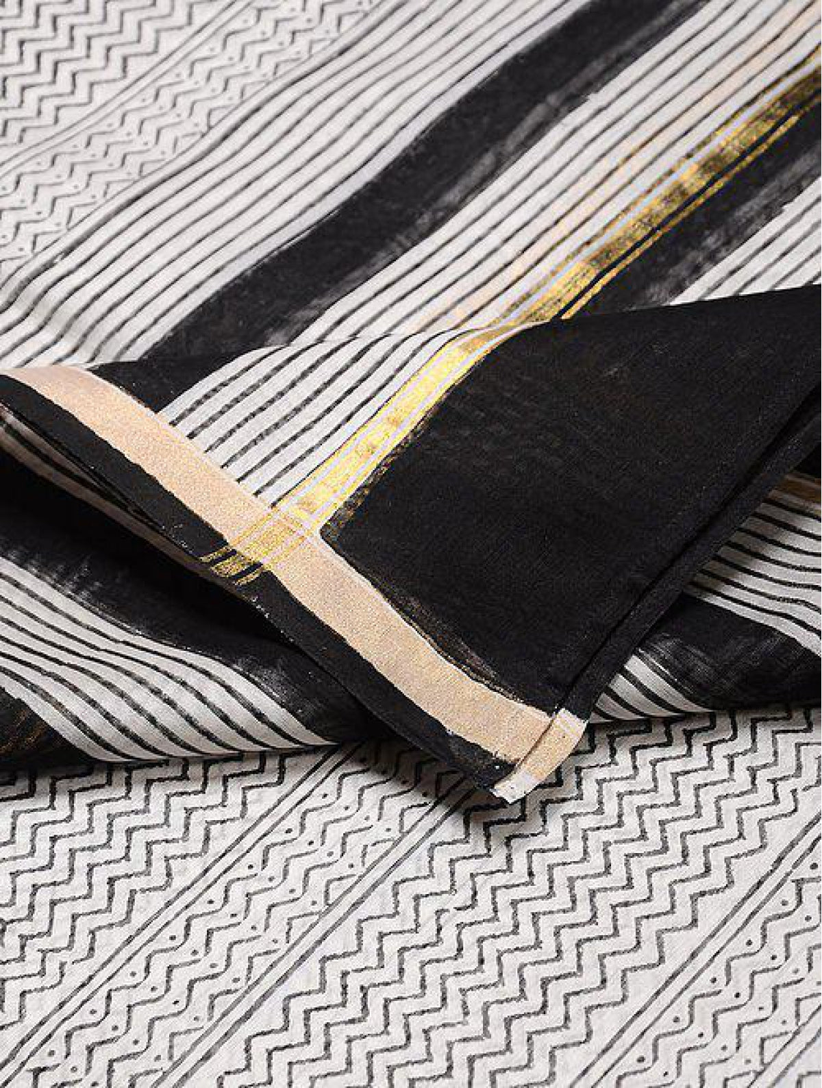 Black Chanderi Dupatta