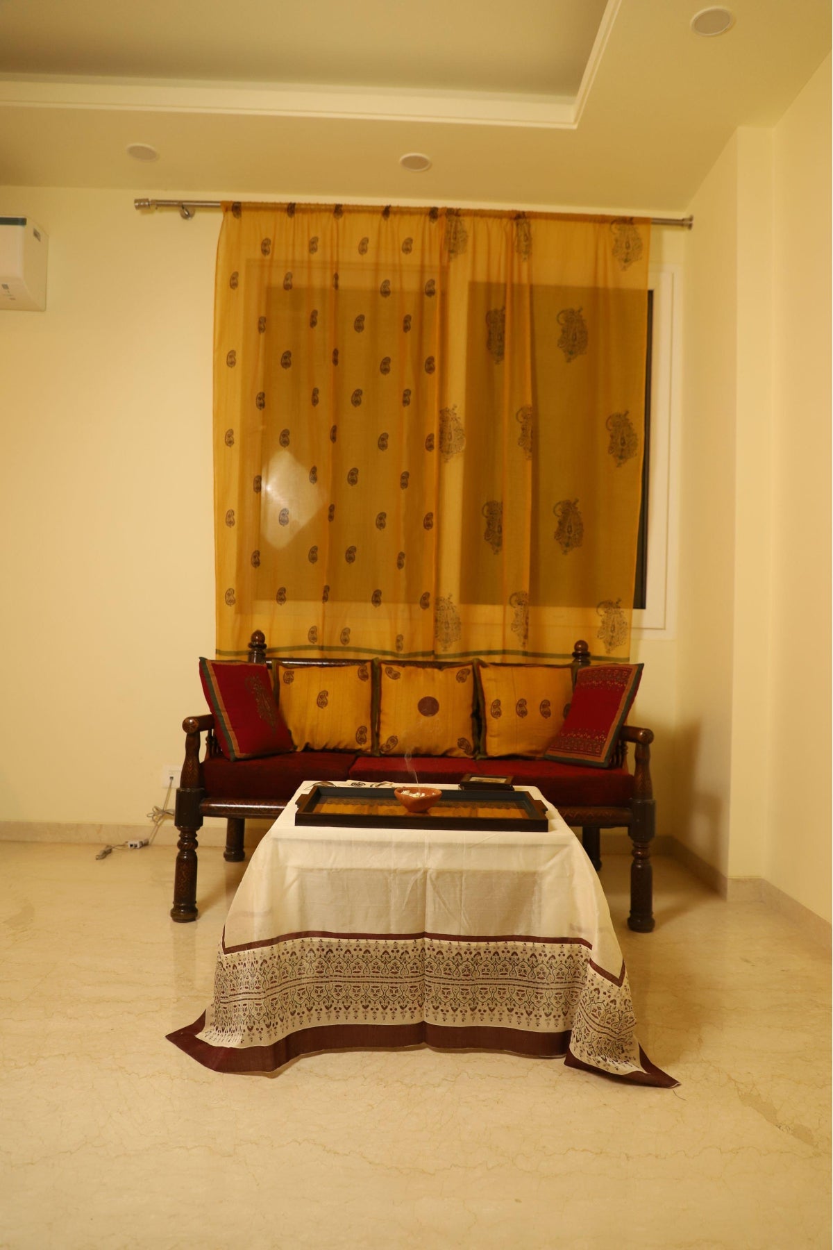 Chanderi Handblock printed table cover