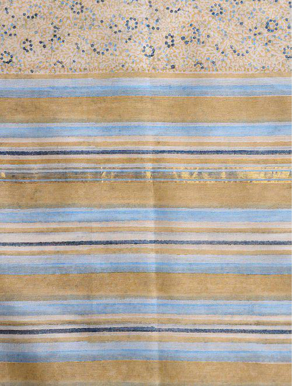 White-blue Chanderi Dupatta