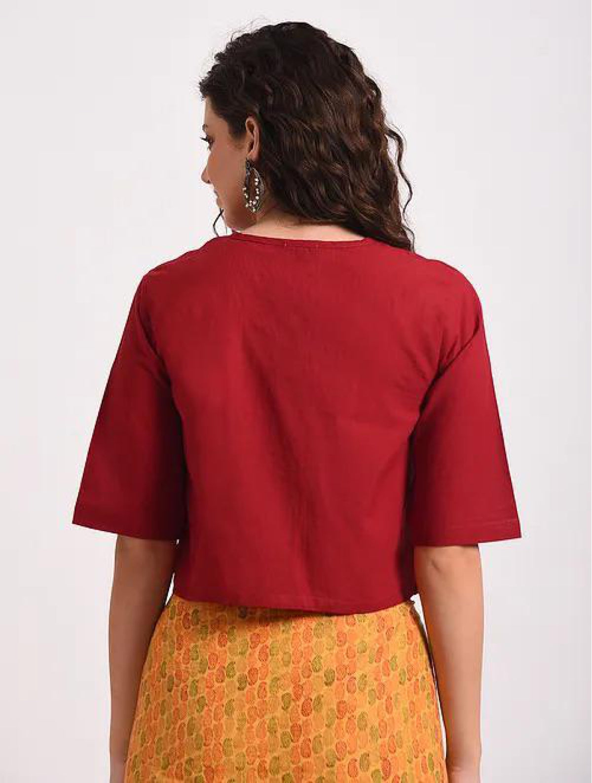 Red Cotton Blouse