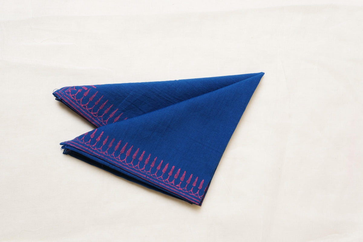 Blue Table Mat & Napkin (set of 12)